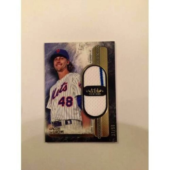 2016 TOPPS TIER ONE GAME USED WORN JERSEY JACOB DEGROM METS #37/50 (023) - Picture 1 of 3